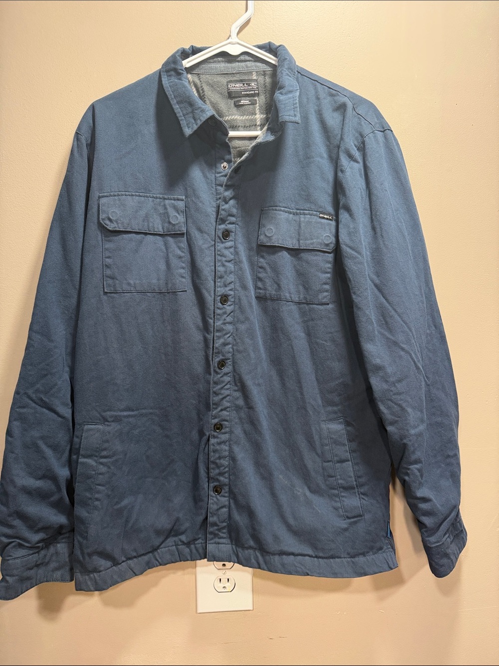 O'Neill Men's Blue Button-Up Shirt Jacket